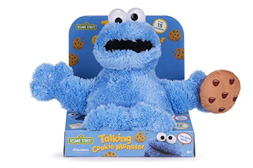 Sesame Street 37627 Sprechendes Cookie Monster 42 cm (17 Zoll) Plüschtier mit Sound, blau von Sesame Street