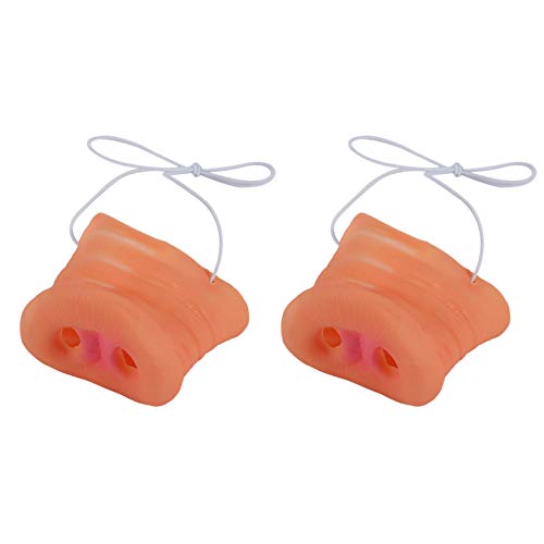 Sessleger 2 Stück Simulation Schweinefleisch Nase mit elastischem Band Kostüm Tier Maske Holloween Prop Halloween Kostüme von Sessleger