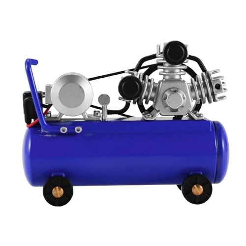 Sessleger Aufblasbare Luftkompressorpumpe aus Metall für Axial SCX10 TRX4 D12 C24 MN D90 MN99S 1/10 1/12 1/16 Auto mit Fernbedienung, Blau von Sessleger