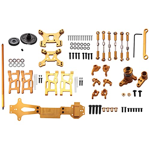 Sessleger Für 1:14 144001 RC Auto Komplett Einstufung Ersatzteile Metall C Sitz Lenkbecher Schwenkarm Mitteltrainingsarm Baum, Gelb von Sessleger