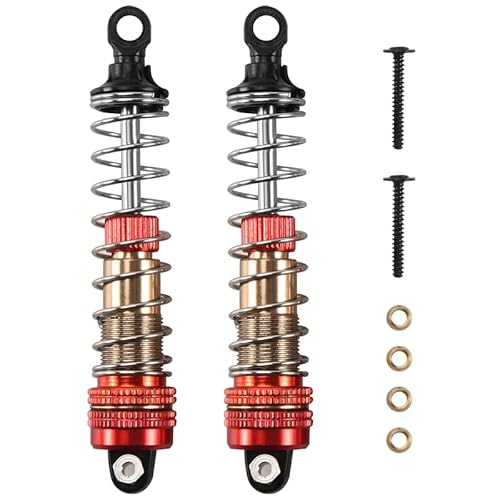 Sessleger Stoßdämpfer aus Metall, 2 Stück, für XLF X03 X04 X-03 X-04 1/10, Zubehör für Upgrade-Teile für , Auto, ferngesteuert, Rot von Sessleger