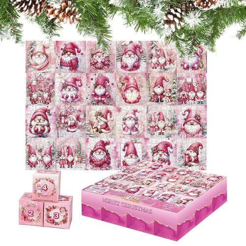 Adventskalender 2024 Puzzle Weihnachts, 1008 Teile Puzzle 24 Tages Weihnachts Countdown Kalender, 24 Boxen Weihnachts Puzzle Adventskalender, Teenager von Setauoo