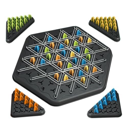 Ketten Dreieck Schachspiel, Triggle Spiel Mit Gummibänder, Interaktives Dreieck Schachspiel, Funny Games Brettspiel Triggle, Ketten Dreieck Schachspiel Brettspiel Für Kinder, Erwachsene, Familie von Setauoo