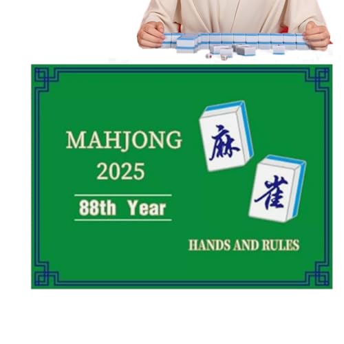 Mahjong Karten 2025, Mah Jongg Score Karten, Tragbare Wiederverwendbare 2025 Mahjong Karte, Mahjong Karte für Hände und Regeln, Mah Jongg League Scorecard für Anfänger von Setauoo