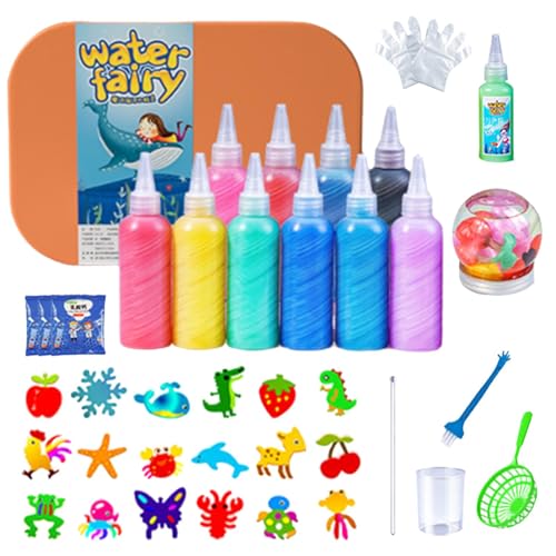 Setauoo 3D ELF,3D Aqua Fairy Creature Kinder Elf Toy Kit, Handgemachtes Magisches Wassergel Kreativ Kit Mit Magic Gels Und Meereslebewesen Formen Für Jungens Und Mädchen von Setauoo