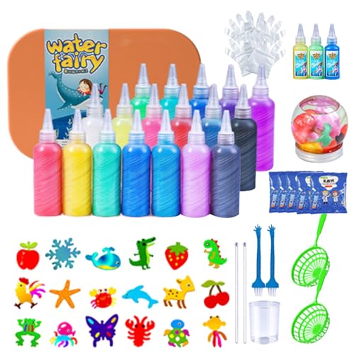 Setauoo 3D ELF,3D Aqua Fairy Creature Kinder Elf Toy Kit, Handgemachtes Magisches Wassergel Kreativ Kit Mit Magic Gels Und Meereslebewesen Formen Für Jungens Und Mädchen von Setauoo