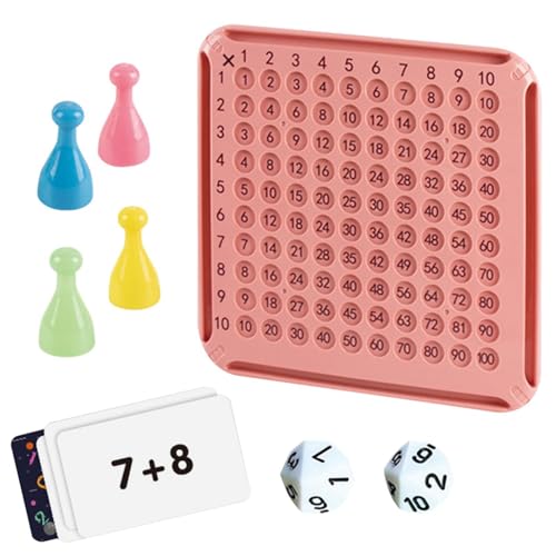 Setauoo Mathe Table Game, Math Game Board,Holzmathematik -Lernspielzeug für Heimschule | Multiplikationsspielzeug für Kinder Lernen manipulativ für die Grundschule von Setauoo