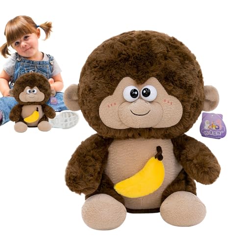 Setauoo Plüsch Affepuppe, Affen ausgestopfte Puppe,Nettes Huggable Stoffed Animal Model | Entzückendes Plüsch -Affenspielzeug für Wohnzimmer, Schlafzimmer, Kinderzimmer, Sofa, Couch von Setauoo