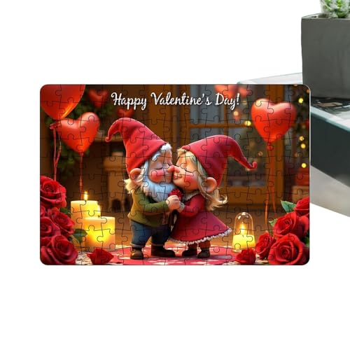 Setauoo Valentinstag-Puzzle – Lustiges zusammengebautes Puzzle – Familiennacht, Gehirn-Teaser-Puzzle, Set mit 130 romantischen Puzzles für Erwachsene, buntes Lernpuzzle von Setauoo