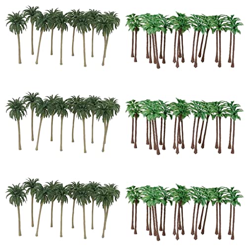 Sevenvtwo 120 Stücke Kokospalme Modell Bäume/Landschafts Modell Kunststoff Künstliche Layout Regen von Sevenvtwo