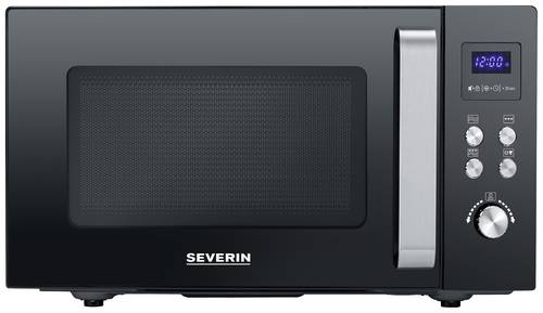 Severin MW 7763 Mikrowelle Schwarz, Edelstahl 900W Grillfunktion von Severin