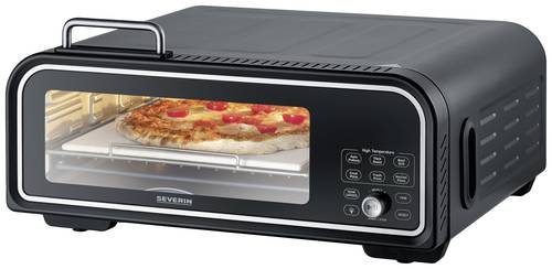 Severin Serico Elektro Pizzaofen mit Display, mit Pizzastein, Timerfunktion Schwarz von Severin