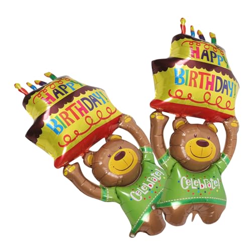 Sewroro 2 Stück Teiliges Bär Kuchen Folienballon Langlebige Partydekoration für Kindergeburtstag Tierische Ballons Niedliche Waldtiere Geburtstagsfeier Zubehör Farbenfrohe Sewroro 2 Stück Teiliges Bär Kuchen Folienballon Langlebige Partydekoration für Kindergeburtstag Tierische Ballons Niedliche Waldtiere Geburtstagsfeier Zubehör Farbenfrohe von Sewroro