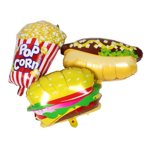 Sewroro 3 Stück Popcorn Folienballons mit Hot Dog Hamburger Lebendige Partydekoration für Kindergeburtstag Kinoabend Karneval Vielseitige Langlebige Luftballons für Drinnen und Draußen Sewroro 3 Stück Popcorn Folienballons mit Hot Dog Hamburger Lebendige Partydekoration für Kindergeburtstag Kinoabend Karneval Vielseitige Langlebige Luftballons für Drinnen und Draußen von Sewroro