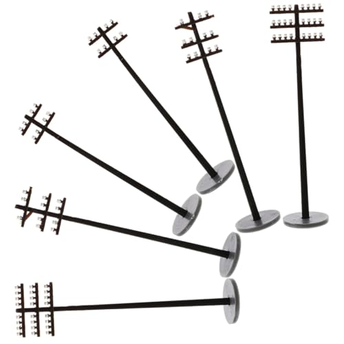 Sewroro 6 Stück Miniatur Telegrafenmasten Teiliges aus Leichtem Abs Detailreich Gestaltete Deko für Sandtisch Stilvolle Landschaftsaccessoires für DIY Eisenbahn und Miniaturhäuser Sewroro 6 Stück Miniatur Telegrafenmasten Teiliges aus Leichtem Abs Detailreich Gestaltete Deko für Sandtisch Stilvolle Landschaftsaccessoires für DIY Eisenbahn und Miniaturhäuser von Sewroro