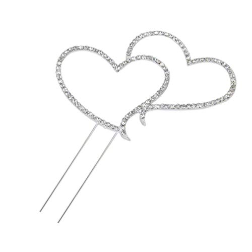 Sewroro Doppelherz Tortenaufsatz Silber Herz Cupcake Topper Legierung Strass Doppelherz Hochzeit Tortenaufsatz Dekoration Größe L Sewroro Doppelherz Tortenaufsatz Silber Herz Cupcake Topper Legierung Strass Doppelherz Hochzeit Tortenaufsatz Dekoration Größe L von Sewroro