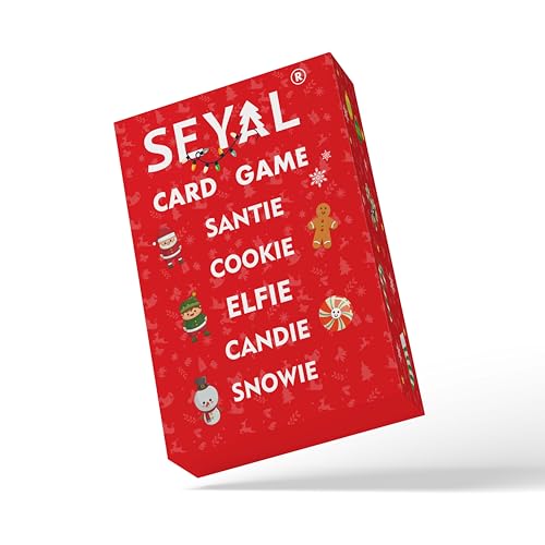 Santie Cookie Elfie Candie Snowiee Weihnachts-Kartenspiel – rasant, lustig und ideal für Partys, Feiern, Versammlungen und Urlaubsunterhaltung Santie Cookie Elfie Candie Snowiee Weihnachts-Kartenspiel – rasant, lustig und ideal für Partys, Feiern, Versammlungen und Urlaubsunterhaltung von Seyal
