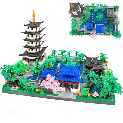 Seyaom Mini-Bausteinset „Chinesische Architektur des Westsees mit Kirschblütenbaum“, Botanische Sammlung, Bauset für Erwachsene, Jugendliche ab 14 Jahren (2772 Teile)… von Seyaom