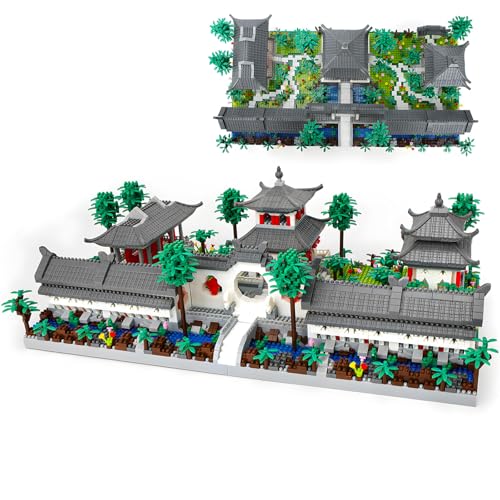 Seyaom Mini Chinesische Architektur von Suzhou Garten mit Bäumen Bauklötze Set- Ehemaliger Garten, Botanical Collection Baukasten für Erwachsene, 14+ Teens, Nicht kompatibel mit Lgo (4222 St.), M2003 von Seyaom