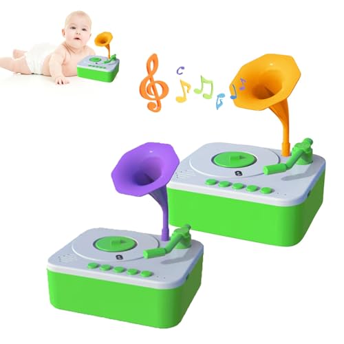 Grammophon für Kleinkinder, Grammophon für Kleinkinder, Grammophon für Kinder, Grammophon für Kinder mit 96 Karten, Grammophon für Kinder mit Geschichten, Musik-Player, Geschenk für Jungen und Mädchen von Seymal