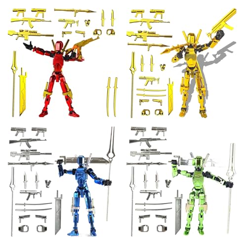 T13-Actionfigur, 3D-gedruckte T13-Actionfigur mit magnetischer Absaugung, Dummy13-Set mit magnetischer Actionfigur, DIY-Ständer for Actionfiguren, Mehrgelenkroboter N13, bewegliche Actionfigur(MIX-4A) von Seymal