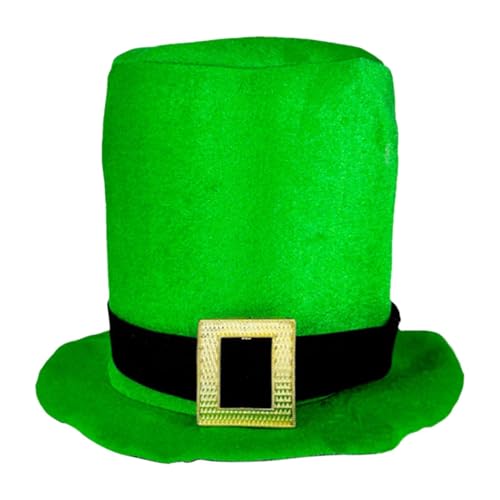 Seyrnicay Grüner Zylinder | Irish Holiday Kostüm Zubehör Hut - Irish Holiday Cosplay Hut, Kostüm Zylinder für Erwachsene, Teenager, Männer, Frauen von Seyrnicay