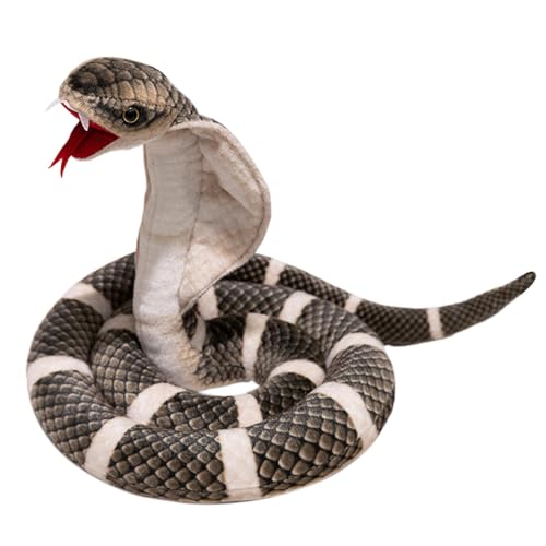 Seyrnicay Snake Plushie, Kreative Plüsch Horror Schlange Puppe, Bequeme Realistische Tier Gefüllte Schlange Spielzeug Dekorative Gefüllte Schlange Tier Plüschtier von Seyrnicay