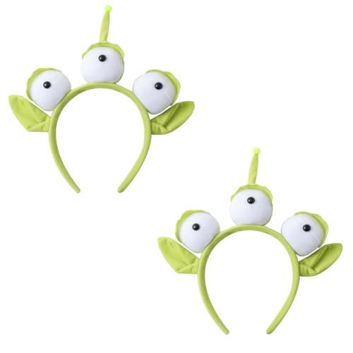 Sgehen Uni Alien Stirnbänder Erwachsene Kinder Plüsch Haarschmuck Alien Thema Party Cosplay Halloween Kostüm Kopfbedeckung 2 Stück von Sgehen