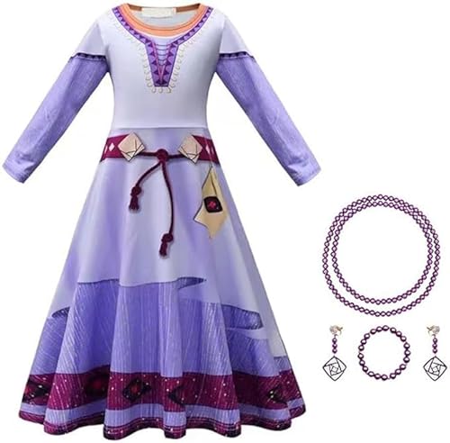 Sgehen Violettes Kostüm für Mädchen, Prinzessinnenkostüm, Kinder, Cosplay, Kleid, 5T, 6T von Sgehen