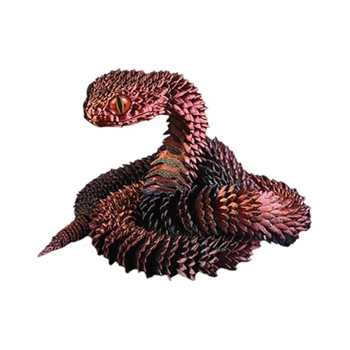 Sghtil 3D-gedruckte Schlange, 3D-gedrucktes Schlangenspielzeug | Sammlerstücke mit Gelenken, für Haustiere, Büro, flexible Gelenke, Schlange, Büro, Spielzeug, Dekoration für Sghtil 3D-gedruckte Schlange, 3D-gedrucktes Schlangenspielzeug | Sammlerstücke mit Gelenken, für Haustiere, Büro, flexible Gelenke, Schlange, Büro, Spielzeug, Dekoration für von Sghtil