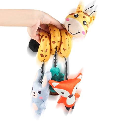 Sghtil Aktivitätsspielzeug für Wiege – weiches Spielzeug mit hohem Kontrast mit Rassel für Wiege, leichtes Zubehör für den Innenraum des Autos und der frühen Kindheit, Lernwerkzeug zur visuellen Sghtil Aktivitätsspielzeug für Wiege – weiches Spielzeug mit hohem Kontrast mit Rassel für Wiege, leichtes Zubehör für den Innenraum des Autos und der frühen Kindheit, Lernwerkzeug zur visuellen von Sghtil