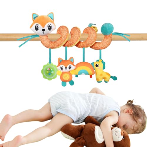 Sghtil Autositz Spielzeug | Spielzeug für Kinderbett Baby - Bunte sensorische Plüschrassel für Kinderwagen für 0-3 Jahre, stimuliert kognitive Fähigkeiten, für Kinderbett, Kinderzimmer und Sghtil Autositz Spielzeug | Spielzeug für Kinderbett Baby - Bunte sensorische Plüschrassel für Kinderwagen für 0-3 Jahre, stimuliert kognitive Fähigkeiten, für Kinderbett, Kinderzimmer und von Sghtil