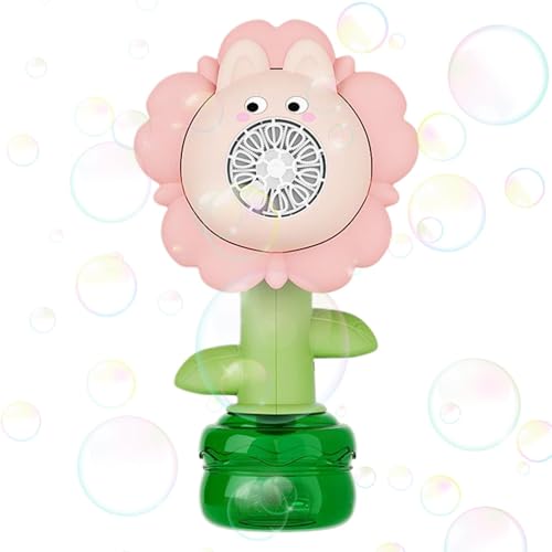 Sghtil Bubble Machine für Kinder, Blumenblasengebläse - Wiederaufladbares Bobble Machine Toy,Elektrischer Sommer -Bubble Maker für Badewanne Bad Garten Garten Backyard Park Beach von Sghtil