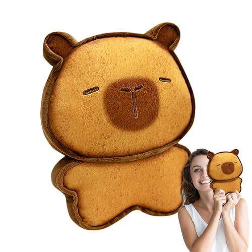 Sghtil Capybara Stuffed Animal, Capybara Plüschpuppe | Süße Puppenkissen Toast Capybara Plüschspielzeug - Umarme Begleiter ausgestopftes Spielzeug, weiche Puppenplüschhäuser für Kinder und Erwachsene von Sghtil