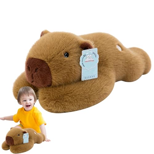 Sghtil Capybara Stuffed Animal, ausgestopfte Capybara,11.81in niedliche Plüsch -Capybara Sticky Toy | Zimmerdekoration, huggierbare weiche Tierpuppe, Kissen für Wohnzimmer Schlafzimmer werfen von Sghtil