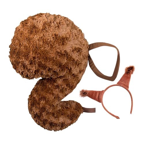 Sghtil Eichhörnchenohren und Schwanz Set, Eichhörnchen-Schwanz und Ohren, Tierohren und Tierschwanz-Kostüm, Tierkostüm, Eichhörnchen-Kostüm-Set Sghtil Eichhörnchenohren und Schwanz Set, Eichhörnchen-Schwanz und Ohren, Tierohren und Tierschwanz-Kostüm, Tierkostüm, Eichhörnchen-Kostüm-Set von Sghtil