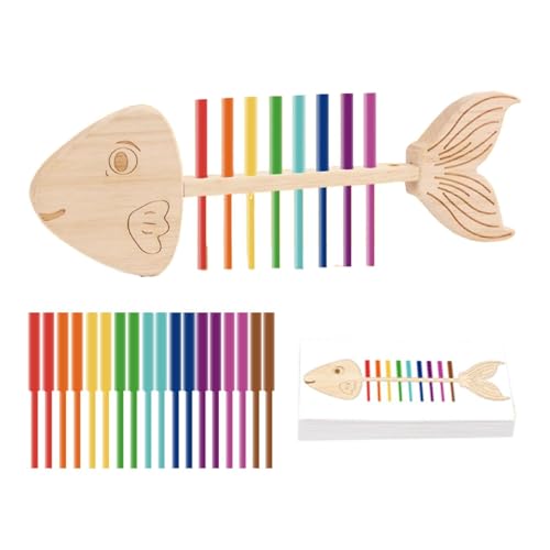 Sghtil Feinmotorik in verschiedenen Farben, sensorisches Spielzeug mit feiner Motor, feine Motation in Fischform, Entwicklungsspielzeug aus Naturholz für Weihnachten, Ostern, Sghtil Feinmotorik in verschiedenen Farben, sensorisches Spielzeug mit feiner Motor, feine Motation in Fischform, Entwicklungsspielzeug aus Naturholz für Weihnachten, Ostern, von Sghtil