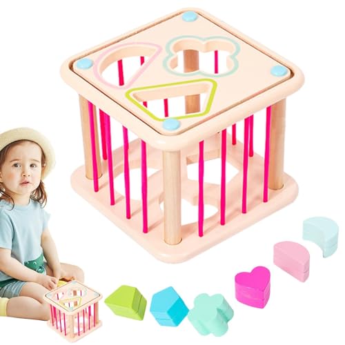 Sghtil Formpassendes Spiel, Holzform Sorter Toy | Pädagogisches Farbspiel für Kinder - Kinder mit Spielzeug, Spielzeug für Feinmotorik für Hand-Augen-Koordination, kognitive Fähigkeiten von Sghtil