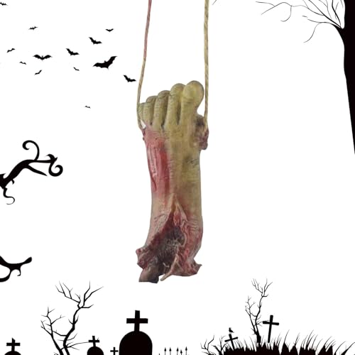 Sghtil Halloween-Körperteile-Requisiten, gebrochene Körperteile | Blutige Leichenteile | Halloween-Blut-Hand-Wanddekoration, gefälschte menschliche Hände, Füße, gruselige künstliche Finger, Augäpfel, von Sghtil