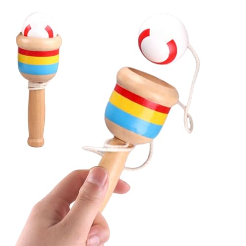 Sghtil Holz - Und Fangball | Eltern-Kind-Interaktionsspiel,Konzentration Spielzeug Für Kinder Picknick Park Camping Spielplatz Sghtil Holz - Und Fangball | Eltern-Kind-Interaktionsspiel,Konzentration Spielzeug Für Kinder Picknick Park Camping Spielplatz von Sghtil