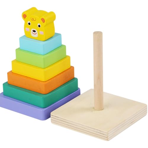 Sghtil Holzspielzeug, Stapelblöcke aus Holz | Koordination 'EYE HANDE INTERACTION BUILDING TOYS | Sensorisches Stapelspiel für Kinder im Alter von 3+, , Mädchen, Sghtil Holzspielzeug, Stapelblöcke aus Holz | Koordination 'EYE HANDE INTERACTION BUILDING TOYS | Sensorisches Stapelspiel für Kinder im Alter von 3+, , Mädchen, von Sghtil