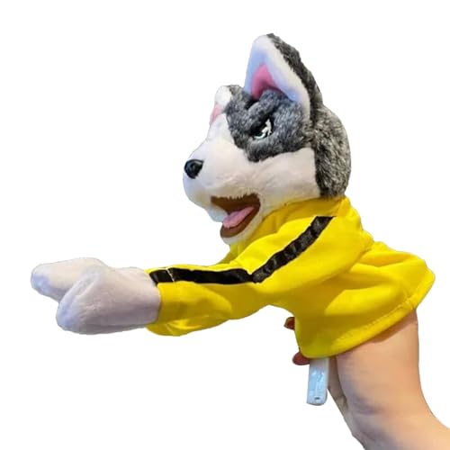 Sghtil Hundepuppe aus Plüsch, interaktive Handpuppe, Prank, Tierpuppe, Boxerpuppe, mit Sound und Box-Action, verspielte Hundepuppe, zum Geschichtenerzählen von Sghtil