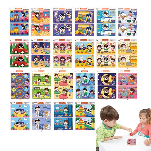 Sghtil Kinder Memory Spiel | Unterschiede Finden Karten - Konzentrationstraining Lernspielzeug Für Kinder Mit Früher Bildungsförderung Sghtil Kinder Memory Spiel | Unterschiede Finden Karten - Konzentrationstraining Lernspielzeug Für Kinder Mit Früher Bildungsförderung von Sghtil