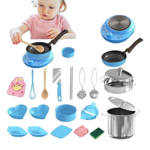 Sghtil Küchenspielzeug für – 22 Küchenzubehör aus Nachahmung – Set mit realistischen kleinen Töpfen und Pfannen zur Entwicklung der Feinmotorik mit Kindersicherung durch interaktives Spiel Sghtil Küchenspielzeug für – 22 Küchenzubehör aus Nachahmung – Set mit realistischen kleinen Töpfen und Pfannen zur Entwicklung der Feinmotorik mit Kindersicherung durch interaktives Spiel von Sghtil