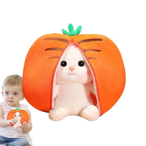 Sghtil Kuschelhasen gefülltes Tier, Obsthasen Plüsch | Reversible Kaninchenpuppe,Süße stickige Puppe, Bunny Plushie Doll, Toast Design für Kinder Erwachsene, Mädchen von Sghtil