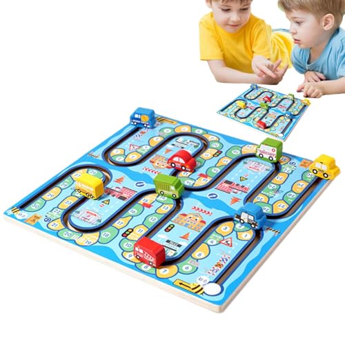 Sghtil Labyrinth-Spiel Puzzle Auto, Tischspiel aus Holz mit Autos und Parcours – Vorschulspielzeug zur Entwicklung kognitiver Fähigkeiten, und Mädchen Sghtil Labyrinth-Spiel Puzzle Auto, Tischspiel aus Holz mit Autos und Parcours – Vorschulspielzeug zur Entwicklung kognitiver Fähigkeiten, und Mädchen von Sghtil