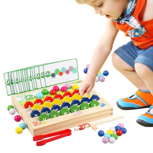 Sghtil Magnetisches Fischereispiel für Kinder, Alphabet -Fischereiholzspiel - Magnetisches Holzfischerbrettspiel,Vorschule Lernspielzeug, Briefe Kognition, Bildungsspielzeug für Kinder für Kinder von Sghtil