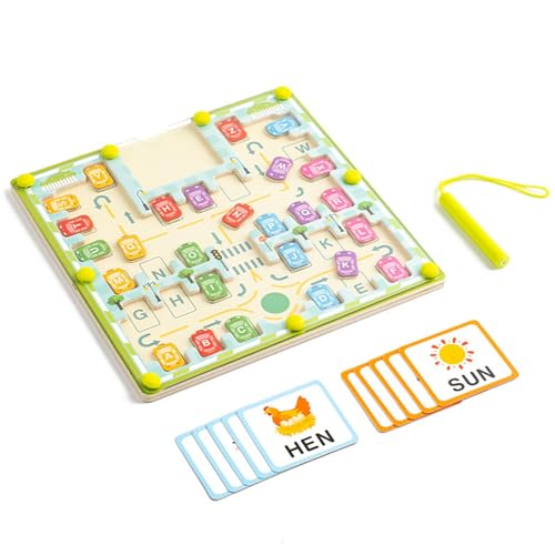 Sghtil Magnetisches Labyrinth-Buchstaben-Puzzle aus Alphabet, Parkbuchstabe des Magnetbuchstabens | Toddler Fine Motor Skills Development Puzzle, Alphabet-Lernspiel Sghtil Magnetisches Labyrinth-Buchstaben-Puzzle aus Alphabet, Parkbuchstabe des Magnetbuchstabens | Toddler Fine Motor Skills Development Puzzle, Alphabet-Lernspiel von Sghtil