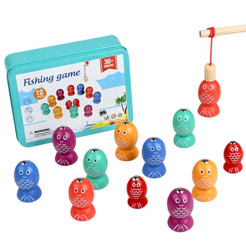 Sghtil Magnetspiele für Kinder | Aktivitätsset mit Fischen - sensorisches Spiel aus Holz für Feinmotorik für pädagogische Fähigkeiten Kinder Alter 2-6 Jahre Sghtil Magnetspiele für Kinder | Aktivitätsset mit Fischen - sensorisches Spiel aus Holz für Feinmotorik für pädagogische Fähigkeiten Kinder Alter 2-6 Jahre von Sghtil