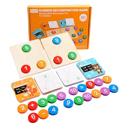 Sghtil Mathematische Spiele für Kindergarten – Ergänzungen bis zu 10 Mathematische Verfallsspiele, Lernspielzeug aus Holz mit Lernaktivitäten motorische Fähigkeiten für Sghtil Mathematische Spiele für Kindergarten – Ergänzungen bis zu 10 Mathematische Verfallsspiele, Lernspielzeug aus Holz mit Lernaktivitäten motorische Fähigkeiten für von Sghtil